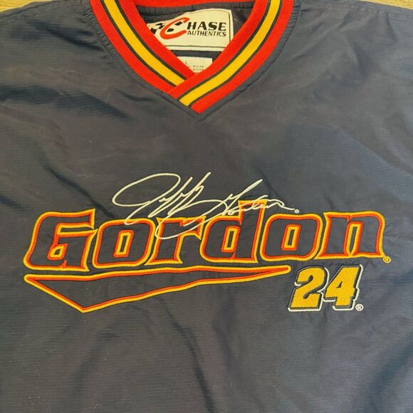 Jeff gordon #24 NASCAR Racing Windbreaker Pullover Jacket Large Chase Authentics - Picture 7 of 10